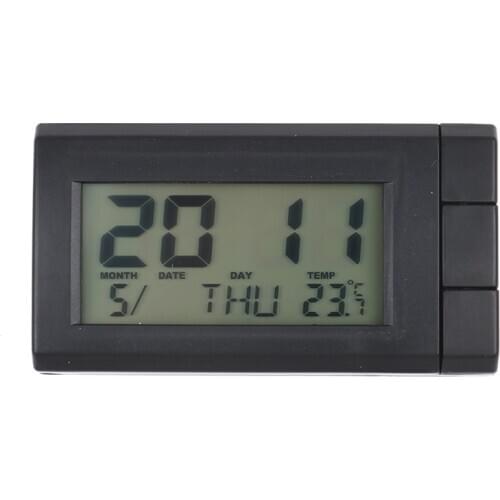 Hot sale 2 in 1 Car LCD Digital Display Clock & Temperature Auto Watch Thermometer