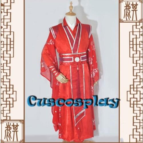 Chinese Anime Tian Guan Ci Fu Xie Lian Hua Cheng Cosplay Costume Lan Wangji Ancient Wedding Costumes for Halloween Christmas