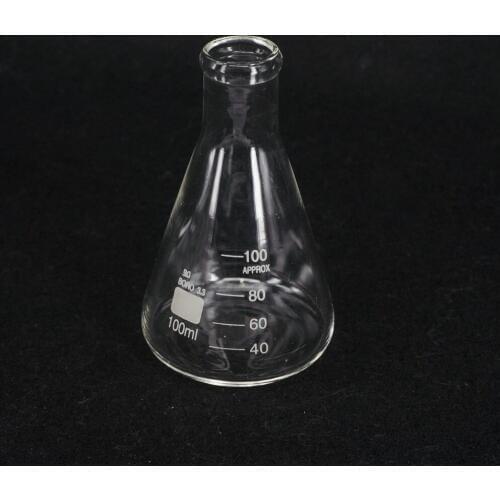 100ml Glass Erlenmeyer Flask G3.3 Borosilicate Glass Laboratory Triangle Conical Flasks