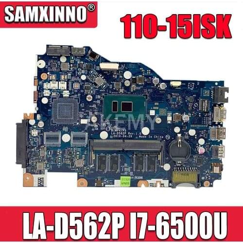 SAMXINNO BIWP4/P5 LA-D562P Motherboard For Lenovo Ideapad 110-15ISK LA-D562P Laotop Mainboard with I7-6500U 4GB RAM