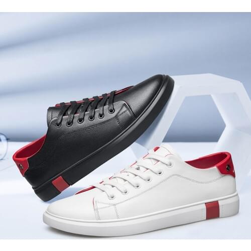 Mens Casual Shoes Genuine Leather White Men Flats Moccasins Fashion Sneakers Men Shoes