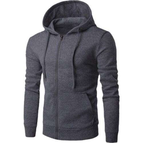 Mens Essentials Hoodie Long Sleeve Tracksuit Men Jacket Zip Up Hoodie Closure Jacket Hooded Sweatshirt Male Clothing Outwear