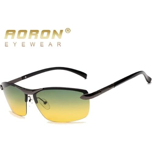 AORON Mens Polarized Sunglasses Day and Night Glasses Vison Multifunction Reduce Glare UV400 Sun Glasses Goggles