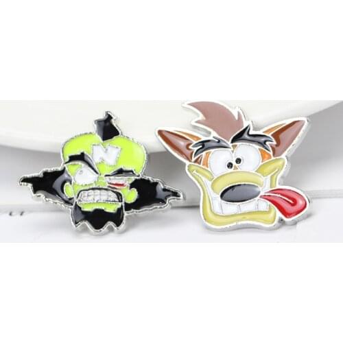 Punk Exaggerated Cartoon Character Pirate Witch Brooch Coat Metal Pin Personality Collar Accessories Bag Badge