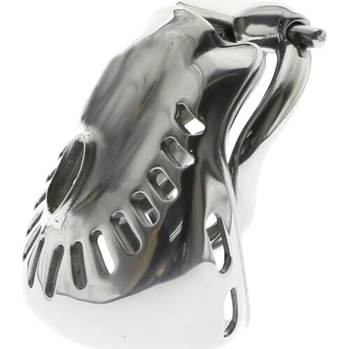 Fully Cover Stainless Steel Male Chastity Device BDSM Restraint Cock Cage Stop Masturbation Penis Ring Fetish Sex Toys For Men