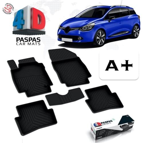 FOR RENAULT CLIO 4 SPORT TOURER BRAND CAR RUBBER MAT SLIP-RESISTANT SOLE BOOT POOL LUX 2012 2013 2014 2015 2016 2017 2018 MODEL