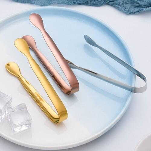 Stainless Steel Ice Tongs Gold Sugar Ice Cube Tongs Bread Food Bbq Clip Barbecue Clip Ice Clamp Tool Bar Kitchen Accessories