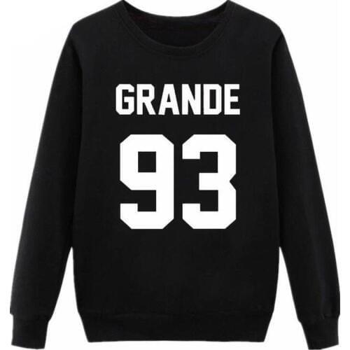 Skuggnas New Arrival Ariana Grande 93 sweatshirt Long Sleeve Fashion Ariana Grande 93 Jumper 90s aesthetic Clothing dropshipping