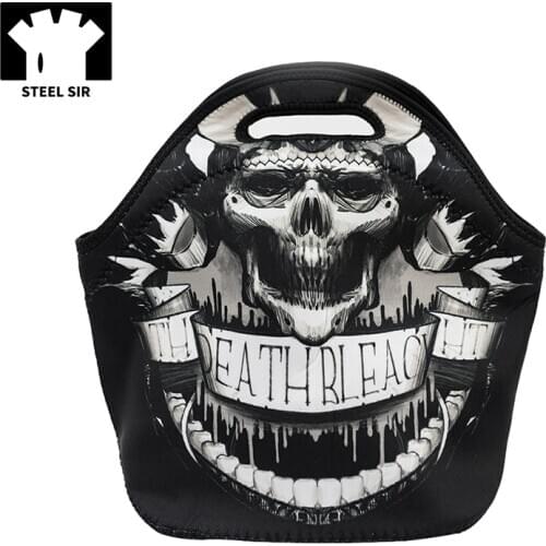 Steampunk Men Womens Handbag Printing Shopping Bags Zipper Closure Casual Fashion