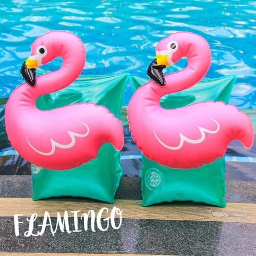Thickened inflatable cartoon swimming float ring for children swimming sleeves flamingo unicorn arm ring swimming ring