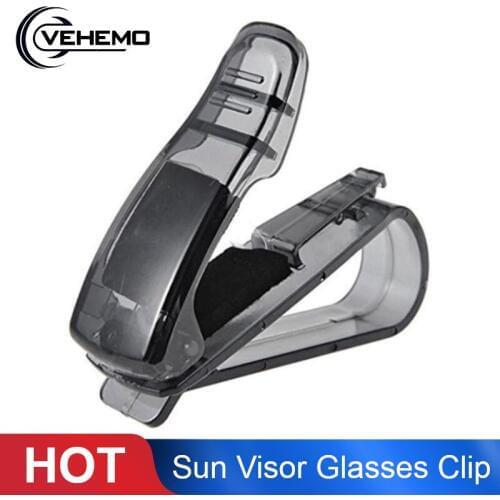 Vehemo Sun Visor Auto Sunglasses Clip Car Sunglasses Clip Card Holder for Vehicle Car Glasses Clip Smart Storage Eyeglass