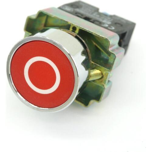 XB2BA4322C 1 N/C Momentary Flush Round Red Pushbutton Switch 22mm 10A 600V