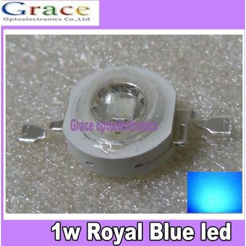 100PCS 1W Royal Blue High Power LED Emitter DC3.5-3.8V 700mA 40LM 445-450NM