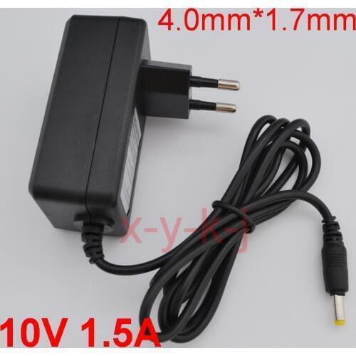 100PCS 10V 1.5A High quality IC solutions AC 100V-240V Converter Adapter DC 10V 1.5A 1500mA Power Supply EU Plug 4.0mm x 1.7mm