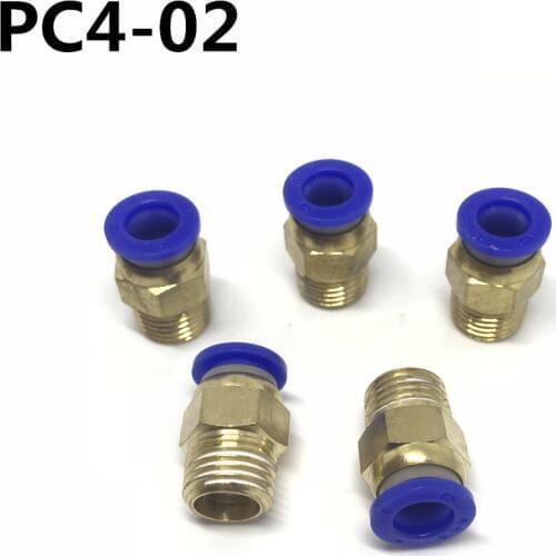 100PCS PC4-02 PC4-2 Pneumatic fitting push in quick connector fittings