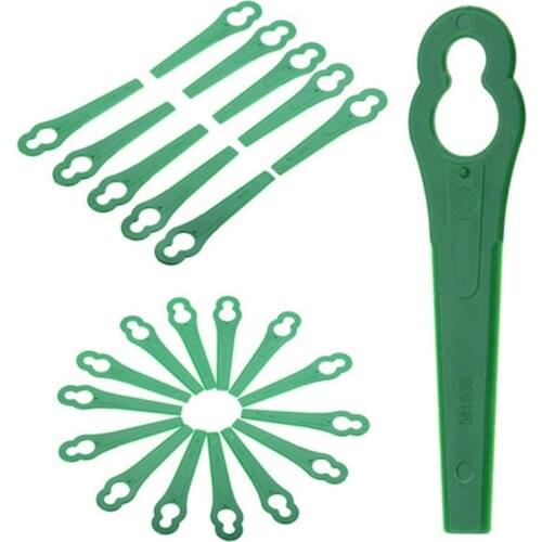 200PCS Green Plastic Lawn Mower Blade Garden Lawn Garden Lawn Mower Mower Plastic Blade Gourd Shape Promotion