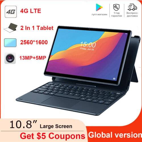 2021 Full New 11.6 inch 2 in 1 Tablet GPS Android MT6797 10 cores gaming Tablets 4G Phone call laptop Tablet with Keyboard 13MP