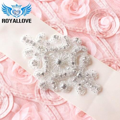 30pcs Top seller Hand beaded rhinestone applique silver bridal crystal patch for wedding dresses DIY garter hair accessories