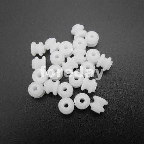 50PCS X NEW Dia=6mm M6 Plastic Timing Pulley Gear Model Motor Wheels dia.6mm Shaft dia. 2mm 1.95MM White 50PCS/LOT * FD176X50