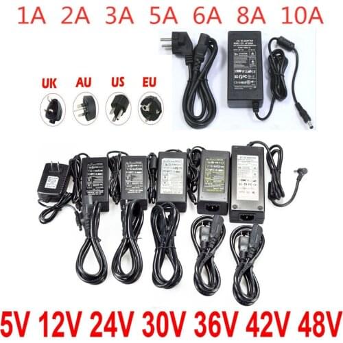 AC/DC Adapter Switch Power Supply Charger EU US For LED strip light CCTV 5V 6V 9V 10V 12V 15V 24V 36V 48V 1A 2A 3A 5A 6A 8A 10A