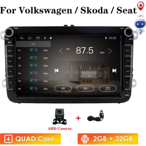 Stereo 8''Android 10 2Din For VW/Volkswagen/Golf/Polo/Tiguan/Passat/b7/b6/leon/Skoda/Octavia car Radio GPS Car Multimedia player