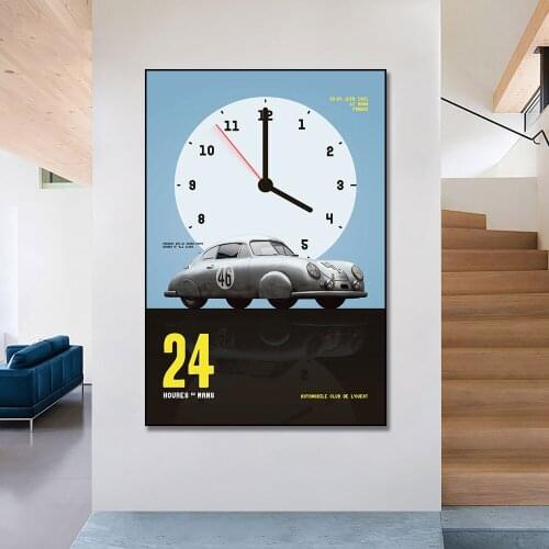24 Hours Of Le Mans Automobil On Canvas Print Nordic Poster Wall Art Picture For Living Noom Home Decoration Frameless