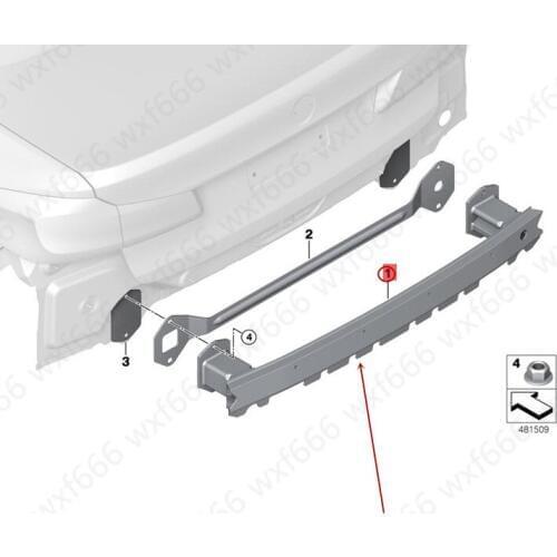 Car Rear bumper iron Rear bumper skeleton Rear bumper bracket Suitable for 5 Series G30b mwG38 Rear bracket Rear bumper bone