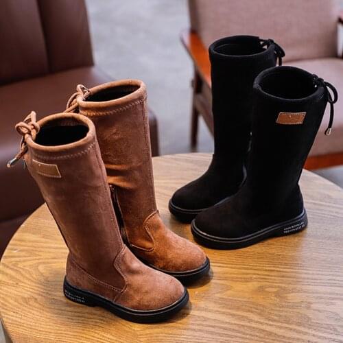 Toddler Infant Kids Baby Boys Girls Boots Fashion Flock Long Outdoor Shoes Autumn And Winter Princess Girls Boots