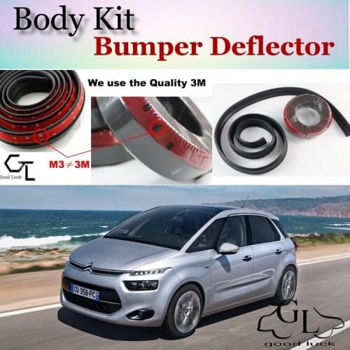 Bumper Lip Deflector Lips For Citroen C4 Picasso Front Spoiler Skirt For Car Lip Friends Car Tuning View / Body Kit / Strip