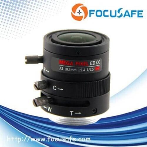 Focusafe 1/2.5" format 3.3-10.5mm P-Iris HD Camera CCTV Lens