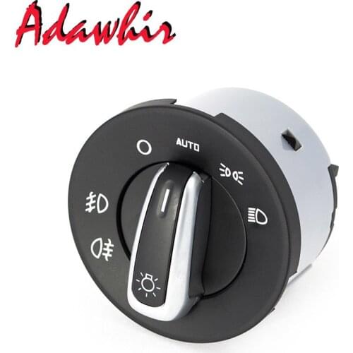 Chrome Control Fog Head light Lamp Switch 1Z0941431K Headlight Switch Car Accessories For Skoda Octavia Ii 04-13 Car Accessories