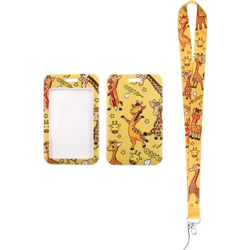 MD520 DMLSKY Cartoon Funny Animals Hard Staff Identification Name Badge ID Card Access Exhibition Card With Lanyards