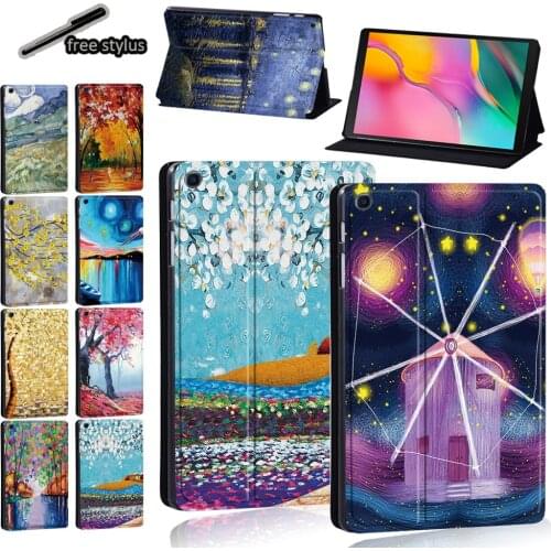For Samsung Galaxy Tab A7/Tab S6 Lite/Tab A A6 10.1/Tab A 9.7/Tab S5e/Tab A 8.0 Inch Tablet Leather Cover Case + Free Stylus