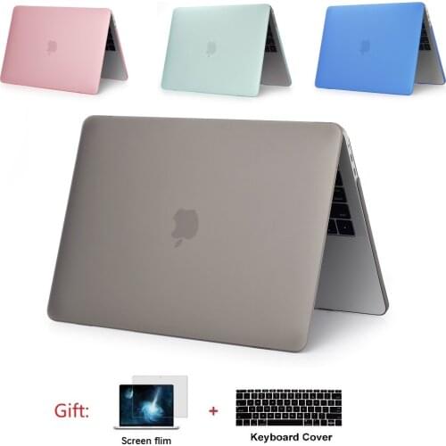 Matte Hard Shell Laptop Case Cover For Apple MacBook Air 11 Air 13 Pro Retina 12 13 15 Pro with/without Touch Bar 13 15