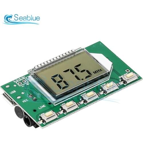 FM Transmitter Module DSP PLL 87-108MHz Stereo Digital Wireless Microphone Board Multi-function Frequency Modulation