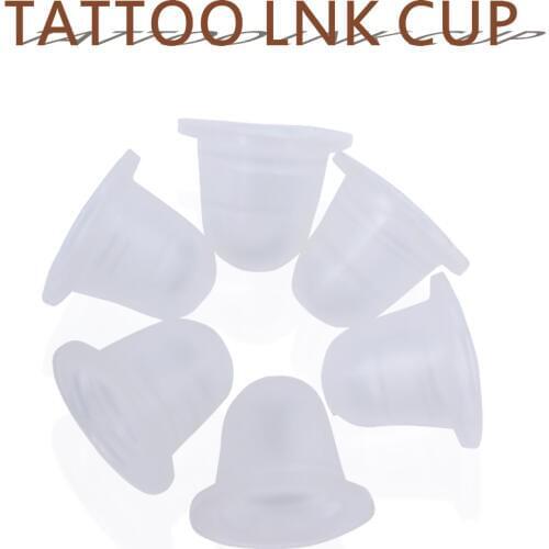 Soft Tattoo Ink Cup Cap Pigment Silicone Holder Container For Microblading Needle Tattoo accessory supply 400PCS