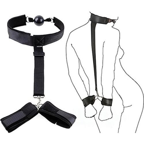 Unisex Sex Toy Self Bondage Handcuffs Restraint Set Adult BDSM Toy SM Game Secret under bed restraint sex toys for woman
