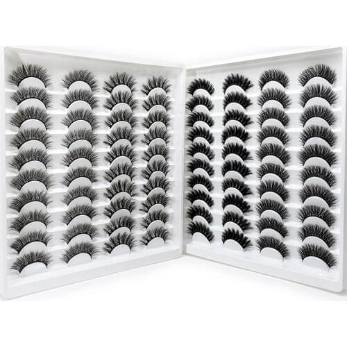 New 40/20/8 Pairs 3D Mink Eyelashes Natural Long False Eyelashes Densely Volume Lashes Makeup Extension Eyelash Lashes Makeup
