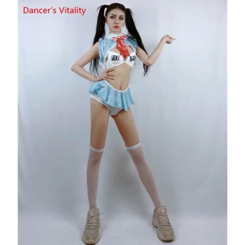 Nightclub DS Performance Clothes Sexy Beautiful Girl Uniform Short Skirt Bar Dance Team Gogo Nightclub Theme Performance Wear