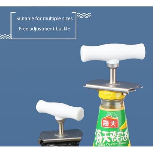 Stainless Steel Can Opener Adjustable Jar Openers Manual Spiral Seal Lid Remover Twist Off Screw Bottle Opener Kitchen Gadgets