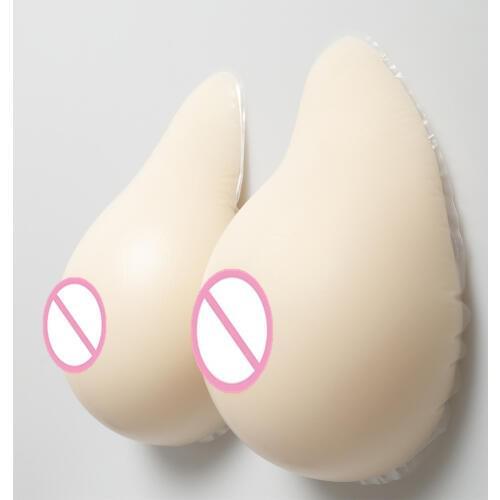 Fake Boobs Women Small Flat Breast Enhancer D Cup 1200g/pair Silicone Mastectomy Breast Forms Silicone Artificial Breast