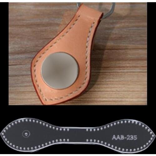 DIY Acrylic Clear Craft Pattern Template Set Tool For Leather Keychain Craft