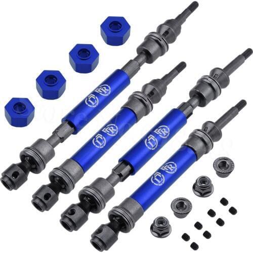 4pcs Heavy Duty Driveshaft CVD F&R Replacement of 6851R 6851X 6852R 6852X for Traxxas 1/10 Stampede 4x4 VXL RC Monster Truck