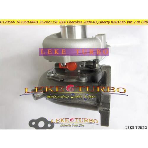 Free Ship GT2056V 763360-0001 763360 763360-5001S 35242112G Turbo Turbocharger For Jeep Cherokee 04- Liberty R2816K5 VM 2.8L CRD