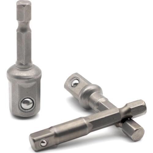 50mm Hex Shank Wrench Drive Power Drill Socket Drill Adapter Socket Extension Bit Adaptor Set 1/4 3/8 1/2 screwdriver Tools