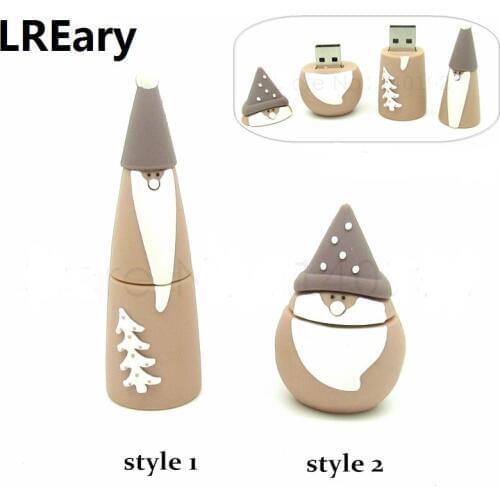 2 styles snowman gnome USB Flash drive mini Christmas gift pen drive cute long beard man pendrive 4gb 8gb 16gb 32gb