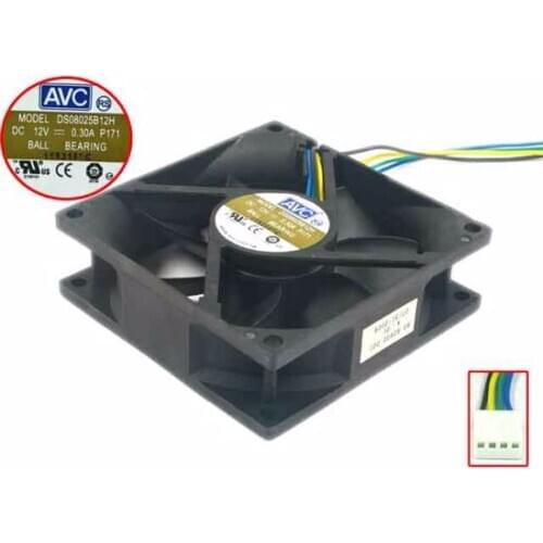AVC DS08025B12H P171 DC 12V 0.30A 80X80X25mm Server Cooling Fan