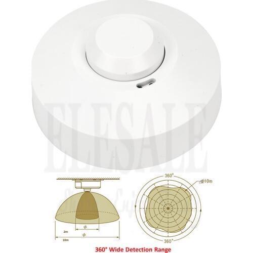 High Quality 5.8GHz 360Degree 220V/AC-240V/AC Microwave Sensor Switch For Light Control Microwave Induction Home Light Switch