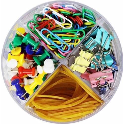 Long Tail Clip Push Pin Rubber Band Paper Clip Color Office Combination Set Home Office Supplies Hybrid Accessories
