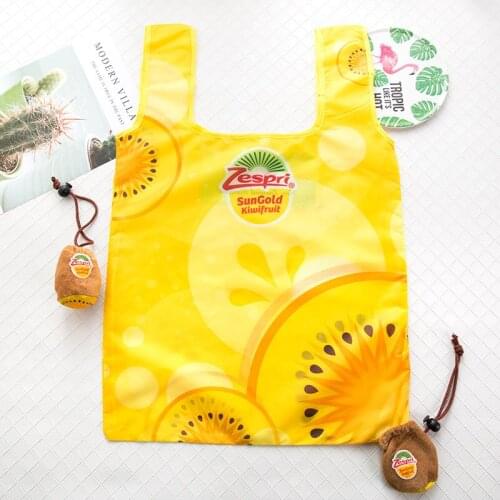 1pc 2pcs Kiwi Suit Reusable Shopping Bags To Roll Up Polyester Shopper Eco Grocery Fruit Organizer Large Foldable Travel Packagi